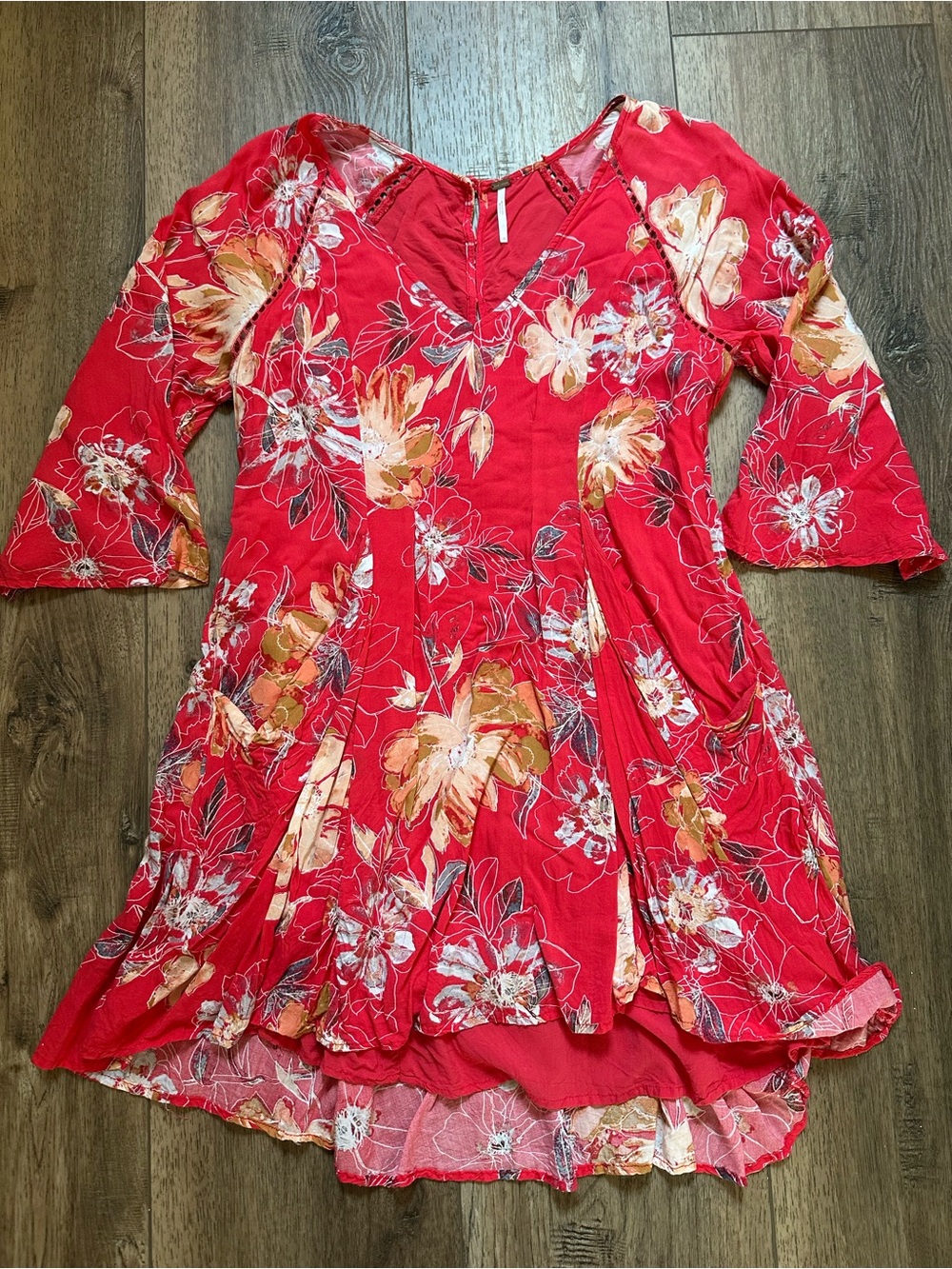 Free People Floral Mini Dress, Eyes on You, Boho, Festival, Western, Size 10
